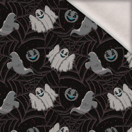 SPOOKY GHOSTS / BLACK (SCARY HALLOWEEN) - brushed knitwear with elastane ITY