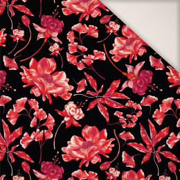 90cm RED FLOWERS pat. 3 (RED GARDEN) - PERKAL Cotton fabric