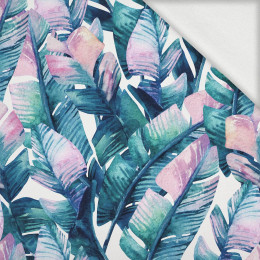 WATER-COLOR LEAVES - looped knit fabric with elastane ITY
