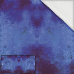 DARK BLUE SPECKS -  PANEL (80cm x 155cm) looped knit fabric with elastane ITY