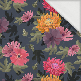 FLORAL AUTUMN pat. 3 - looped knit fabric with elastane ITY