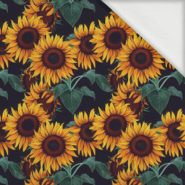 PAINTED SUNFLOWERS pat. 1 - looped knit fabric with elastane ITY