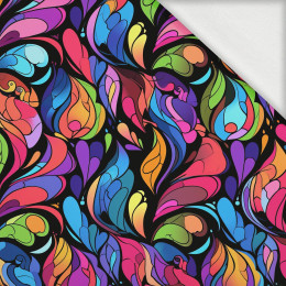 COLORFUL ABSTRACT - looped knit fabric with elastane ITY