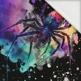 WATERCOLOR SPIDER - panel (75cm x 80cm) looped knit fabric with elastane ITY