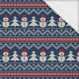 SNOWMEN WITH CHRISTMAS TREES- single jersey with elastane ITY