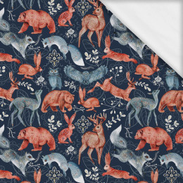 FOLK ANIMALS pat. 1 / dark blue (FOLK FOREST)- single jersey with elastane ITY