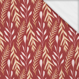 50cm RED LEAVES- single jersey with elastane ITY