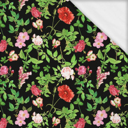 MINI ROSES AND LEAVES (PARADISE GARDEN) - single jersey with elastane ITY