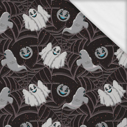 SPOOKY GHOSTS / BLACK (SCARY HALLOWEEN)- single jersey with elastane ITY