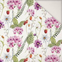 FLOWERS AND WILD STRAWBERRIES (IN THE MEADOW) - Cotton sateen 190g