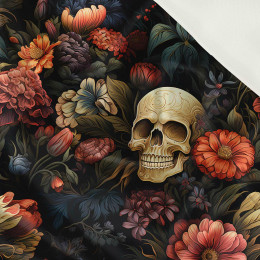 FLOWERS AND SKULL - Satin