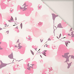 WATER-COLOR FLOWERS pat. 1 (pink) - Cotton sateen 190g