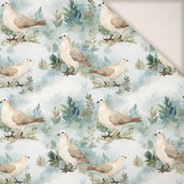 PASTEL BIRDS PAT. 2 - PERKAL Cotton fabric