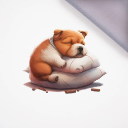 SLEEPING DOG - panel,  softshell (60cm x 50cm)