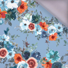 WATER-COLOR FLOWERS pat. 2 / light blue - softshell