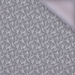 TWIGS pat. 2 (WINTER TIME) / grey - softshell