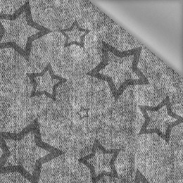 GREY STARS (CONTOUR) / vinage look jeans grey - Softshell light