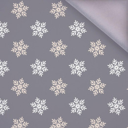 SNOWFLAKES pat. 5 (WINTER TIME) / grey - softshell