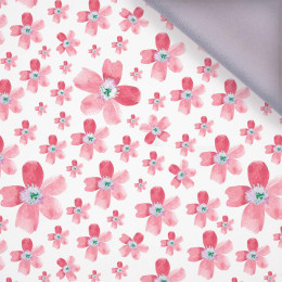 PINK FLOWERS PAT. 5 / white - softshell