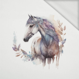 WATERCOLOR HORSE - panel (75cm x 80cm) looped knit