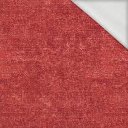 ACID WASH / RED - looped knit fabric