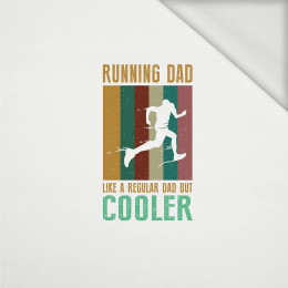 RUNNING DAD / white - panel (60cm x 50cm) looped knit 