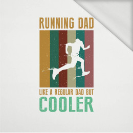 RUNNING DAD / white - panel (75cm x 80cm) looped knit