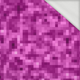 PIXELS pat. 2 / fuchsia - looped knit fabric