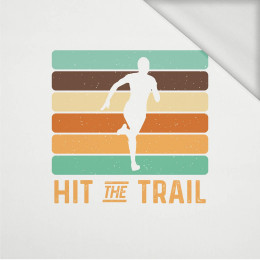HIT THE TRAIL / white - panel (75cm x 80cm) looped knit