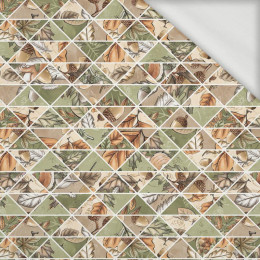 AUTUMN MIX 3D (AUTUMN IN THE FOREST) - looped knit fabric