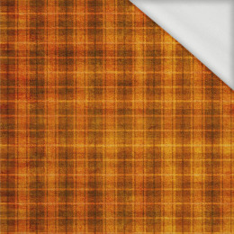 AUTUMN CHECK  / orange (AUTUMN COLORS) - looped knit fabric