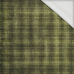 AUTUMN CHECK  / green (AUTUMN COLORS) - organic looped knit fabric