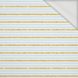 LIGHT BLUE STRIPES / GLITTER (PUMPKIN GARDEN) - looped knit fabric