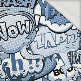 COMICS (CLASSIC BLUE) - looped knit fabric