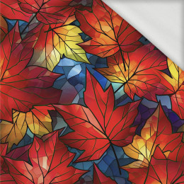 LEAVES / STAINED GLASS PAT. 1 - organic looped knit fabric