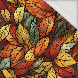LEAVES / STAINED GLASS PAT. 2 - organic looped knit fabric