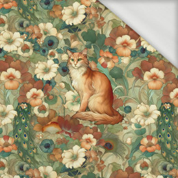 ART NOUVEAU CATS & FLOWERS PAT. 2 - panel (60cm x 50cm) looped knit