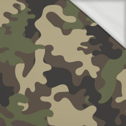 CAMOUFLAGE OLIVE - looped knit fabric