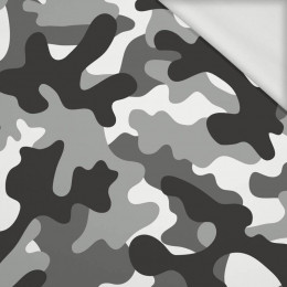 40cm CAMOUFLAGE GREY - looped knit fabric