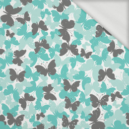 BUTTERFLIES / aqua - French terry with elastane 
