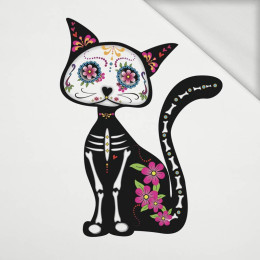 CAT FRIDA (DIA DE LOS MUERTOS) - panel looped knit 75cm x 80cm