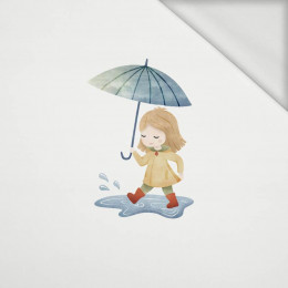 GIRL WITH UMBRELLA (AUTUMN GIRL) - panel looped knit 