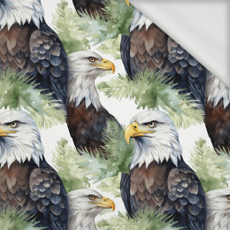 PASTEL BALD EAGLE - looped knit fabric