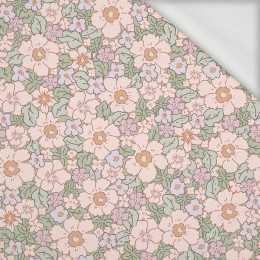 PASTEL FLOWERS PAT 2 - looped knit fabric