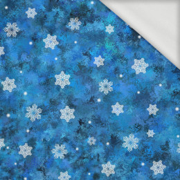 SNOWFLAKES PAT. 3 (WINTER IS COMING) - looped knit fabric