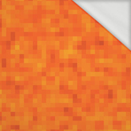 PIXELS pat. 2 / orange - looped knit fabric