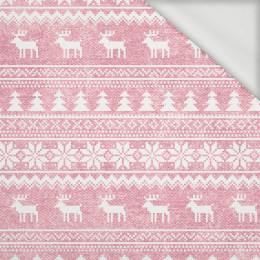 REINDEERS PAT. 2 / ACID WASH ROSE QUARTZ - looped knit fabric