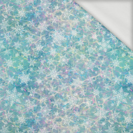46cm SNOWFLAKES PAT. 2 / RAINBOW OCEAN pat. 2 - organic looped knit fabric