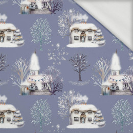 WINTER HOUSES (WINTER IN PARK) - organic looped knit fabric