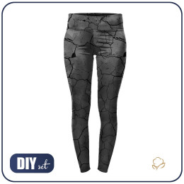 SPORTS LEGGINGS -  SCORCHED EARTH (black)